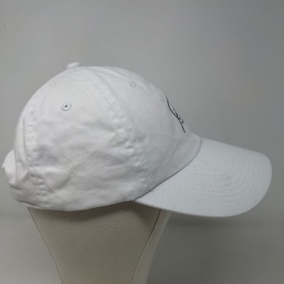 Unbranded Men's Slideback Hat White Adjustable Embroidered Bird Logo 100% Cotton - Picture 4 of 7